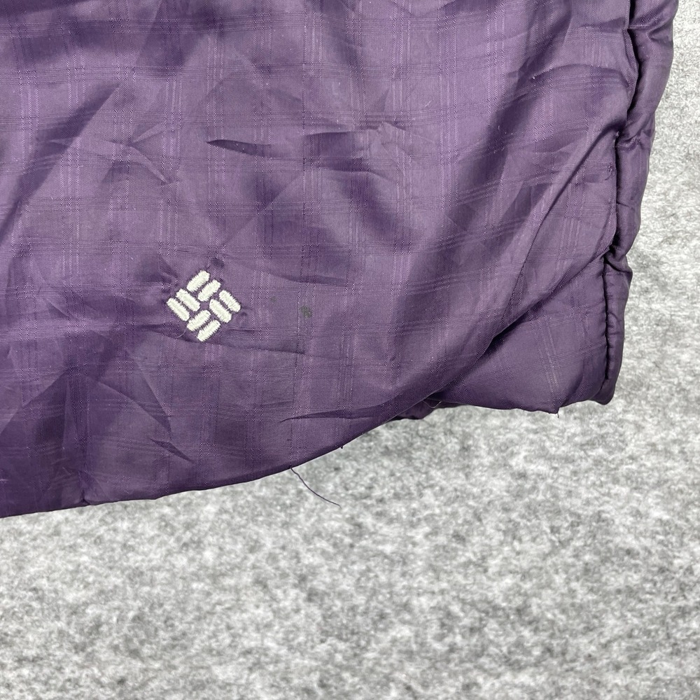 Columbia Puffer Jacket Womens 1X Purple Omni-Heat Interchange Quilted Full Zip - Picture 10 of 13